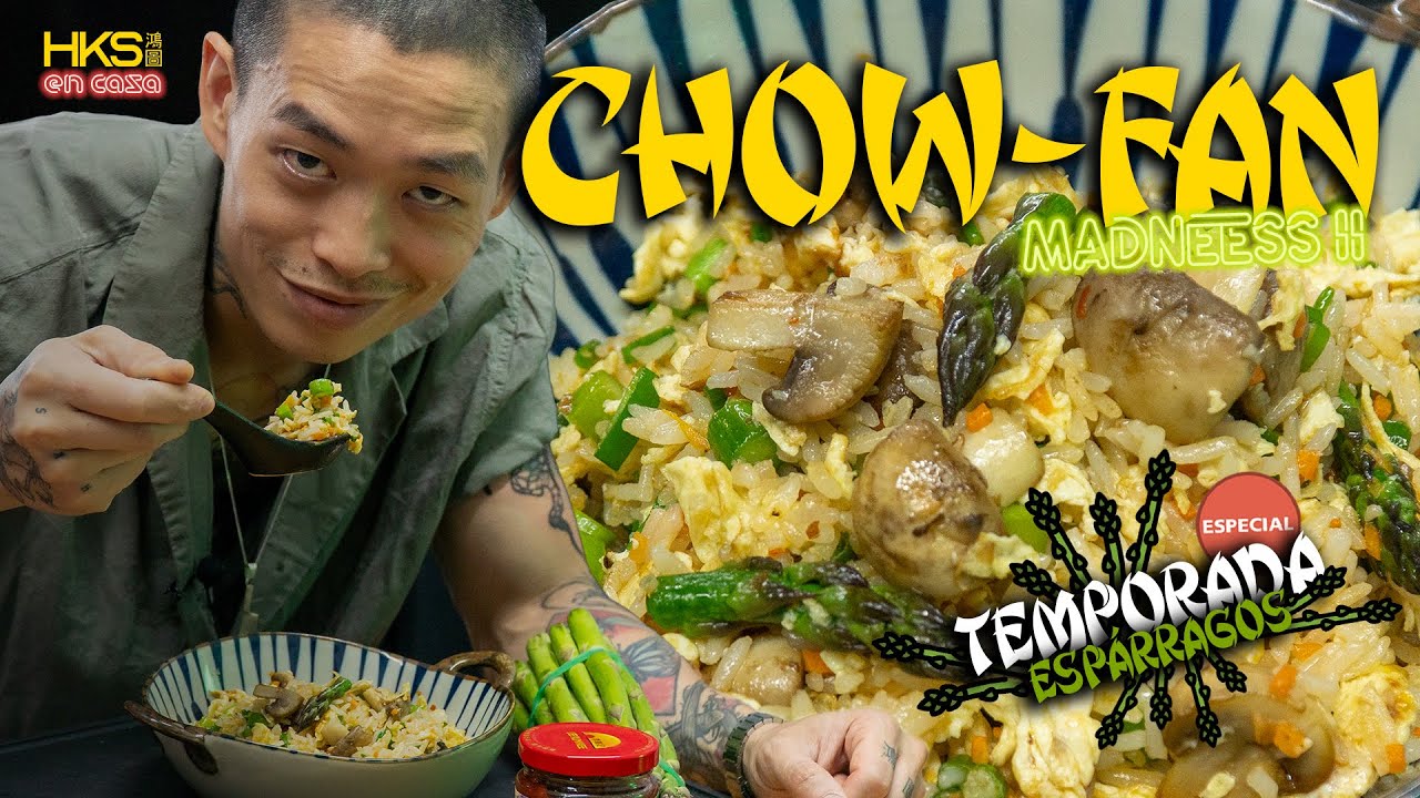 CÓMO HACER CHOW FAN PICANTE DE ESPÁRRAGOS Y HONGOS - WALTER LUI - HONG KONG STYLE en Casa