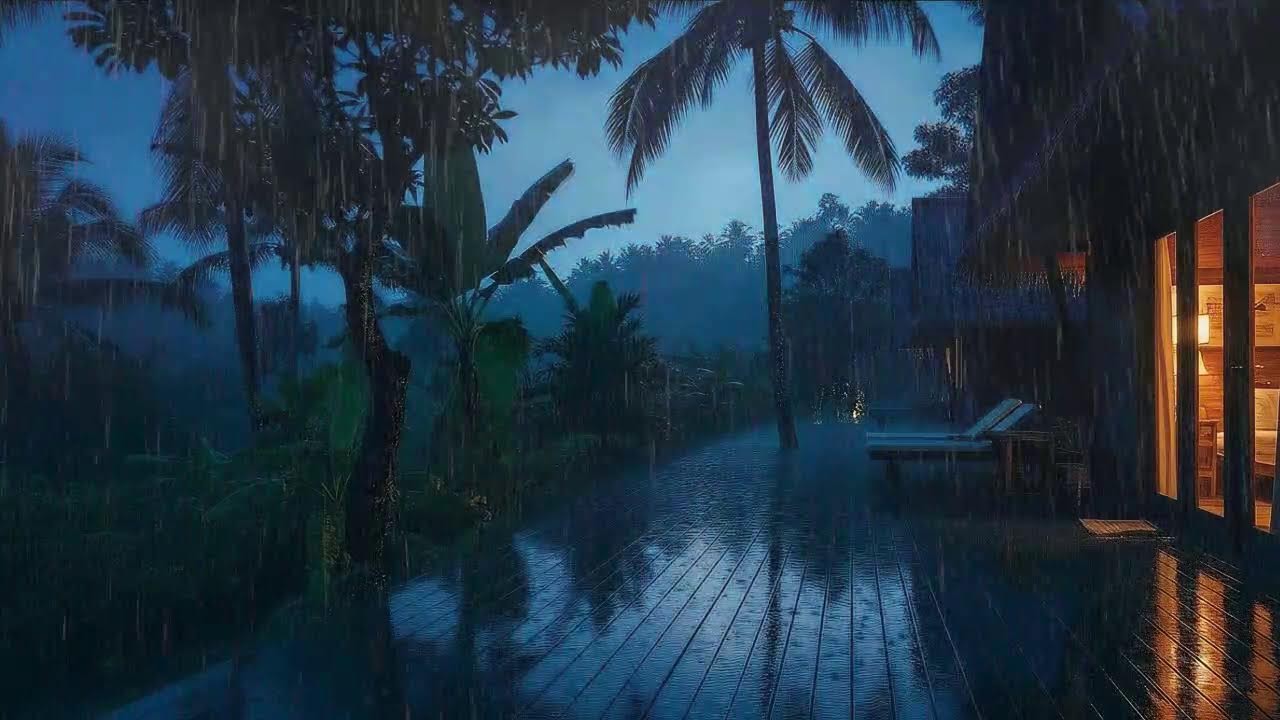 Tropical Rainfall and Mild Thunder Echoes to Lull You Asleep 🌧️