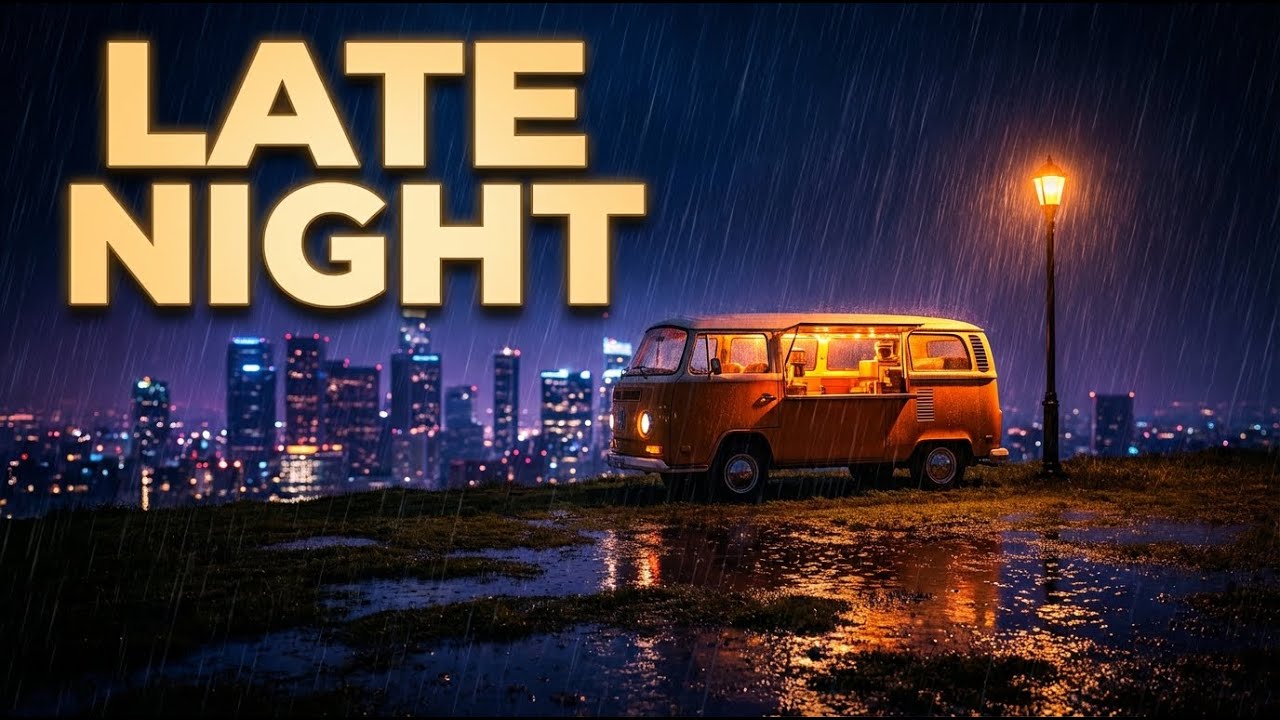 Midnight Cafe Vibes  Cozy Rain Sounds for Study  Relaxation