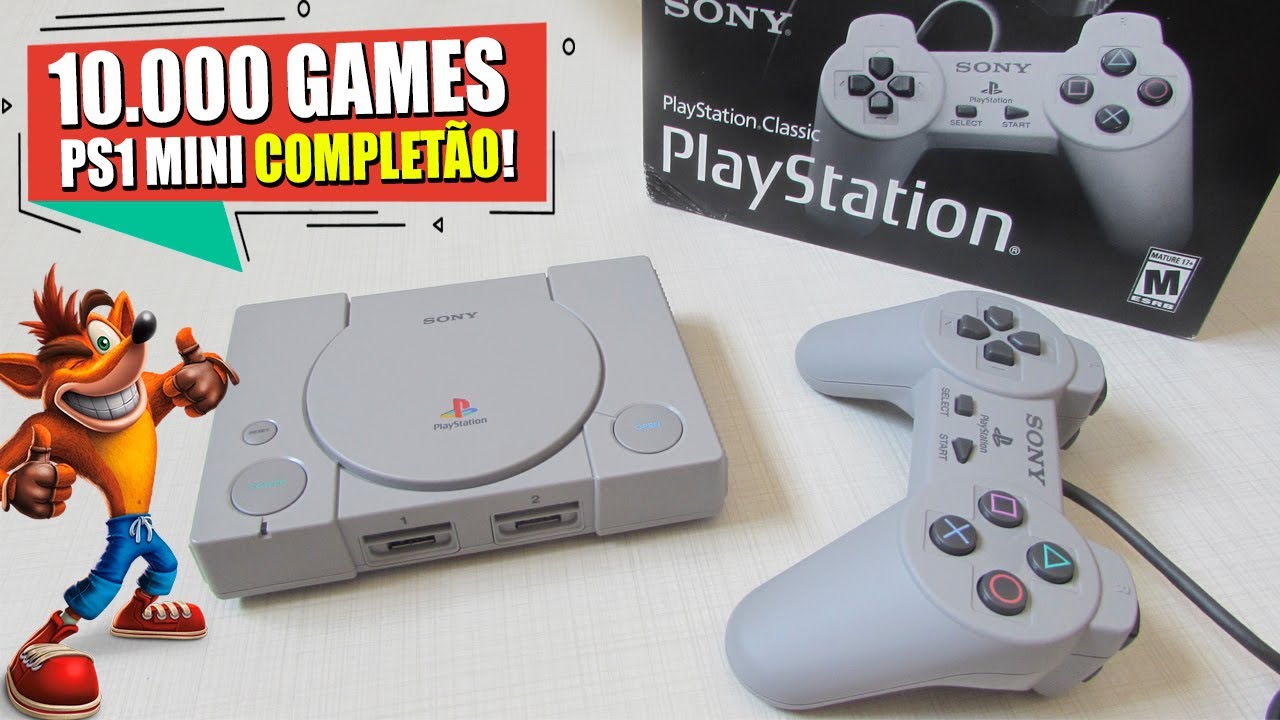 PS1 Mini (256GB) LOTADO de Jogos! 10.000 GAMES do PlayStation e Retrô