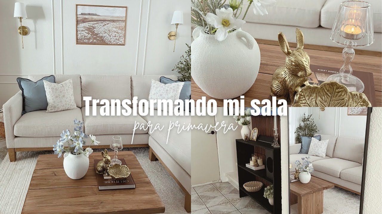 Decoración de primavera 🌷 Colores frescos y detalles lindos en mi sala ✨ 