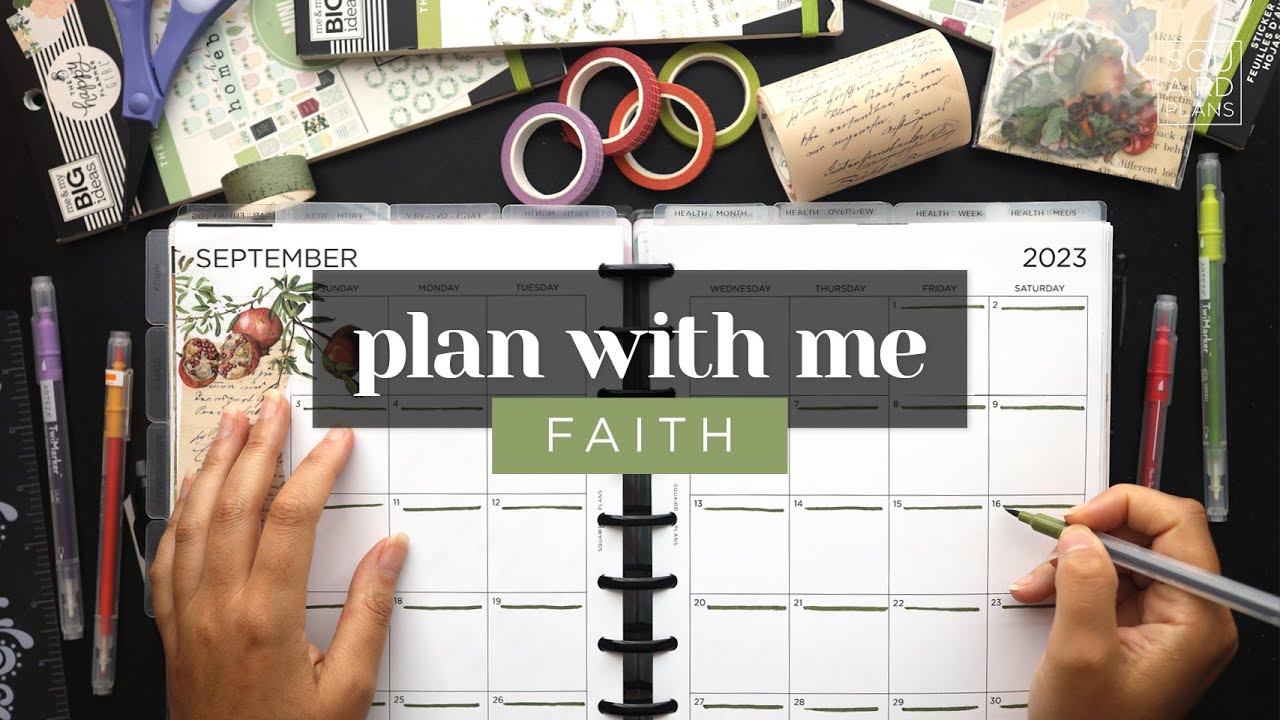 FAITH PLAN WITH ME :: SEPTEMBER CLASSIC HAPPY PLANNER SETUP (MONTHLY & WEEKLY LAYOUTS)
