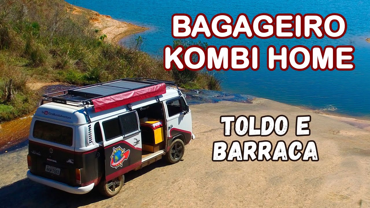 O BAGAGEIRO MAIS COMPLETO para KOMBI HOME, com Toldo, Barraca e Placa Solar !