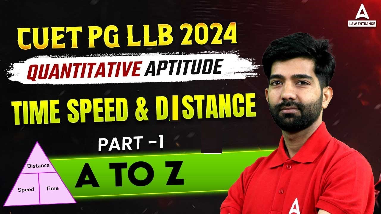 CUET PG LLB 2024 | Quantitative Aptitude | Time Speed Distance Part 1 | CUET PG LLB Preparation 2024
