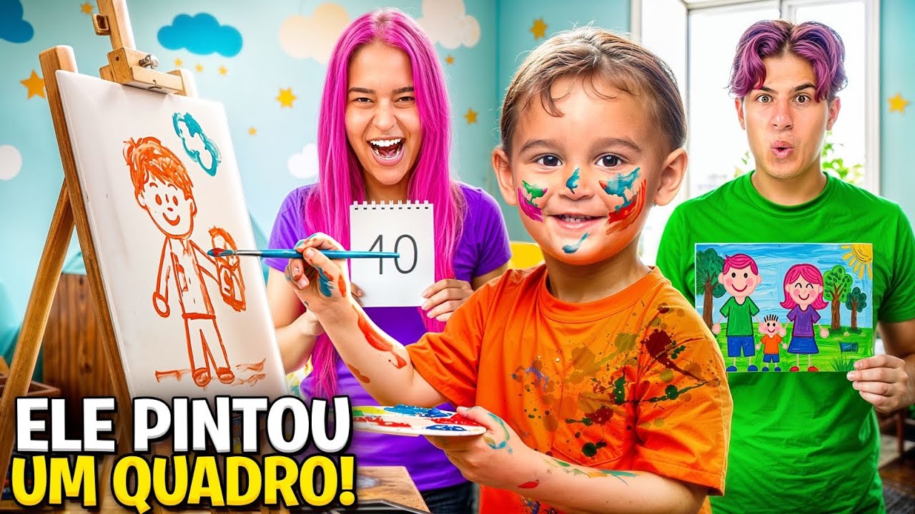 PRIMEIRA VEZ QUE O DAVI PINTOU UM QUADRO *tem talento?