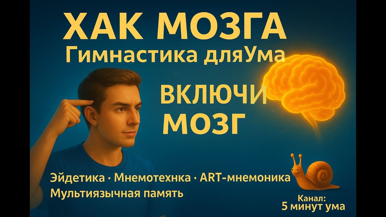 ХАК Мозга #1 - Нейробика. 7 упражнений, которые мгновенно включают мозг | Тренируй ДВА полушария!