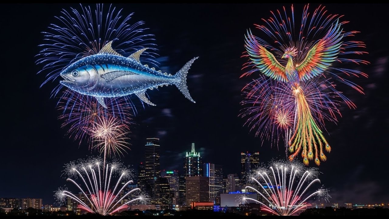 happy new year biggest fireworks show in texas usa largest display
