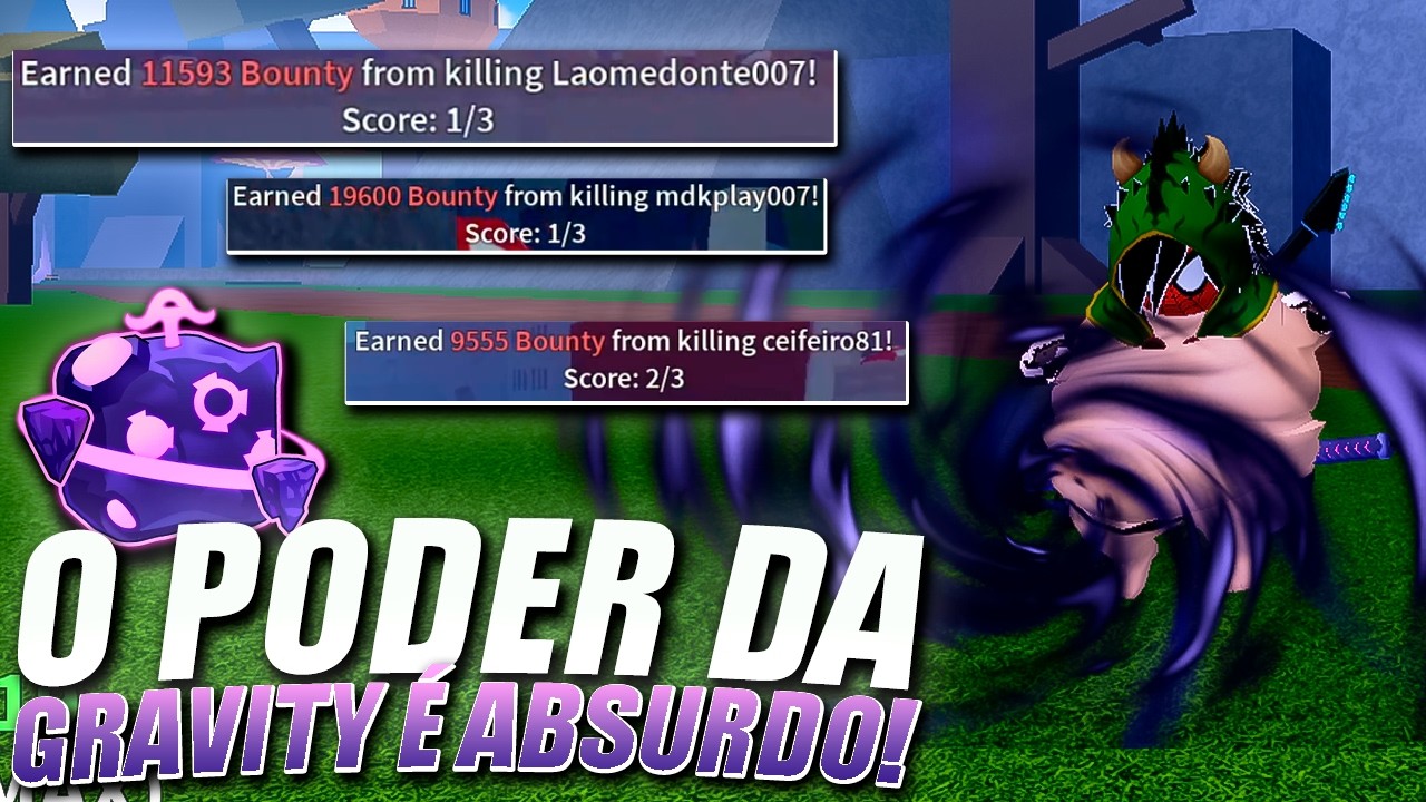 ASSUSTEI TODO MUNDO COM ESSE COMBO DE GRAVITY NO BLOX FRUITS!!!