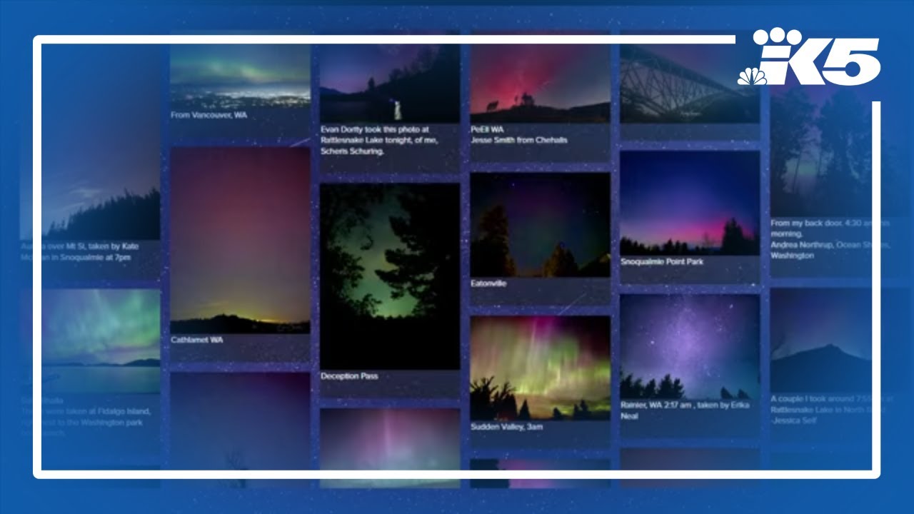 Northern lights paint skies across western Washington