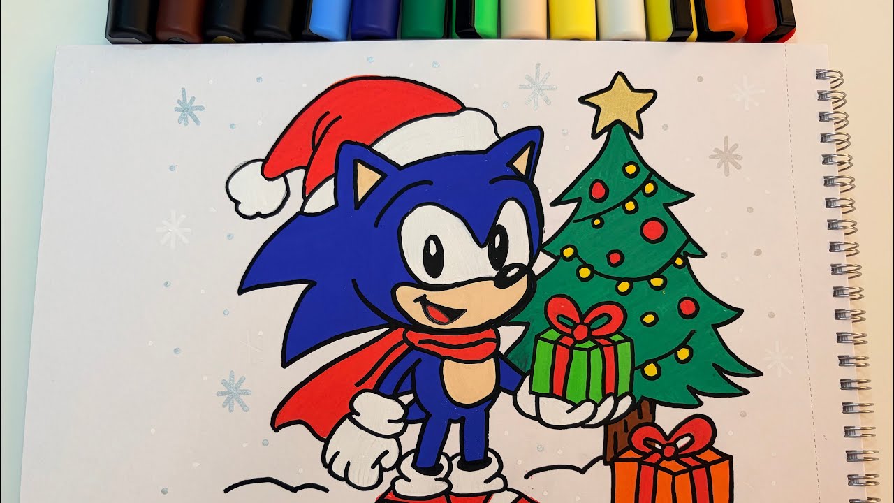 We Colored Sonic in a Christmas Theme! 🎅🎁 | The Result Is Epic! 🦔🎄💙
