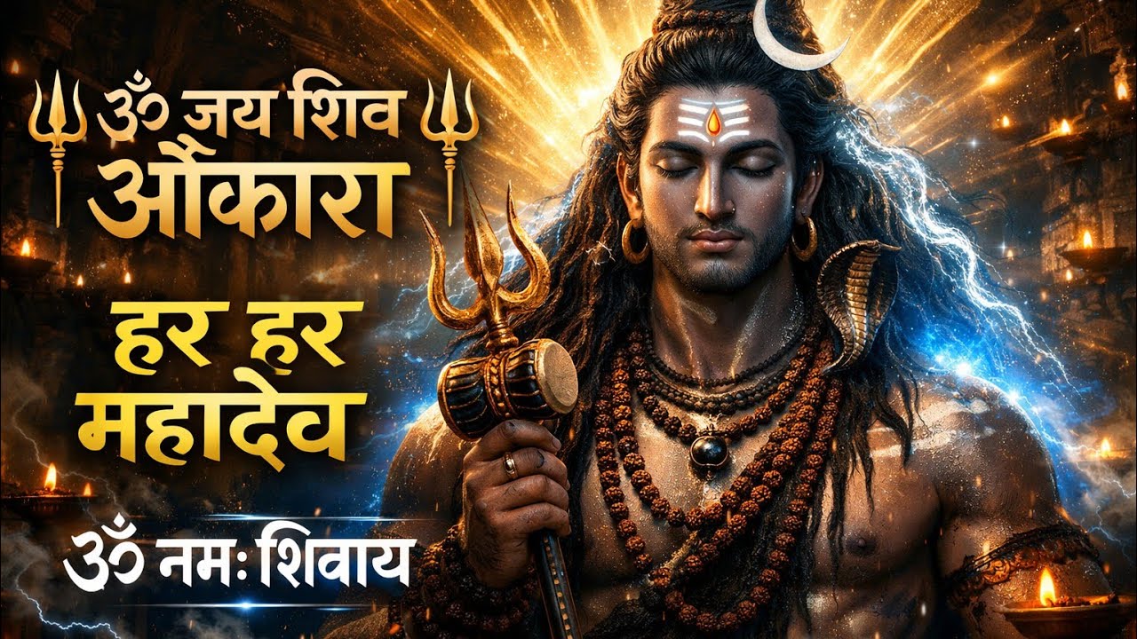 ॐ जय शिव ओंकारा आरती | Om Jai Shiv Omkara Aarti | ॐ नमः शिवाय | कर्पूरगौरं करुणावतारं | शिव भजन 2026