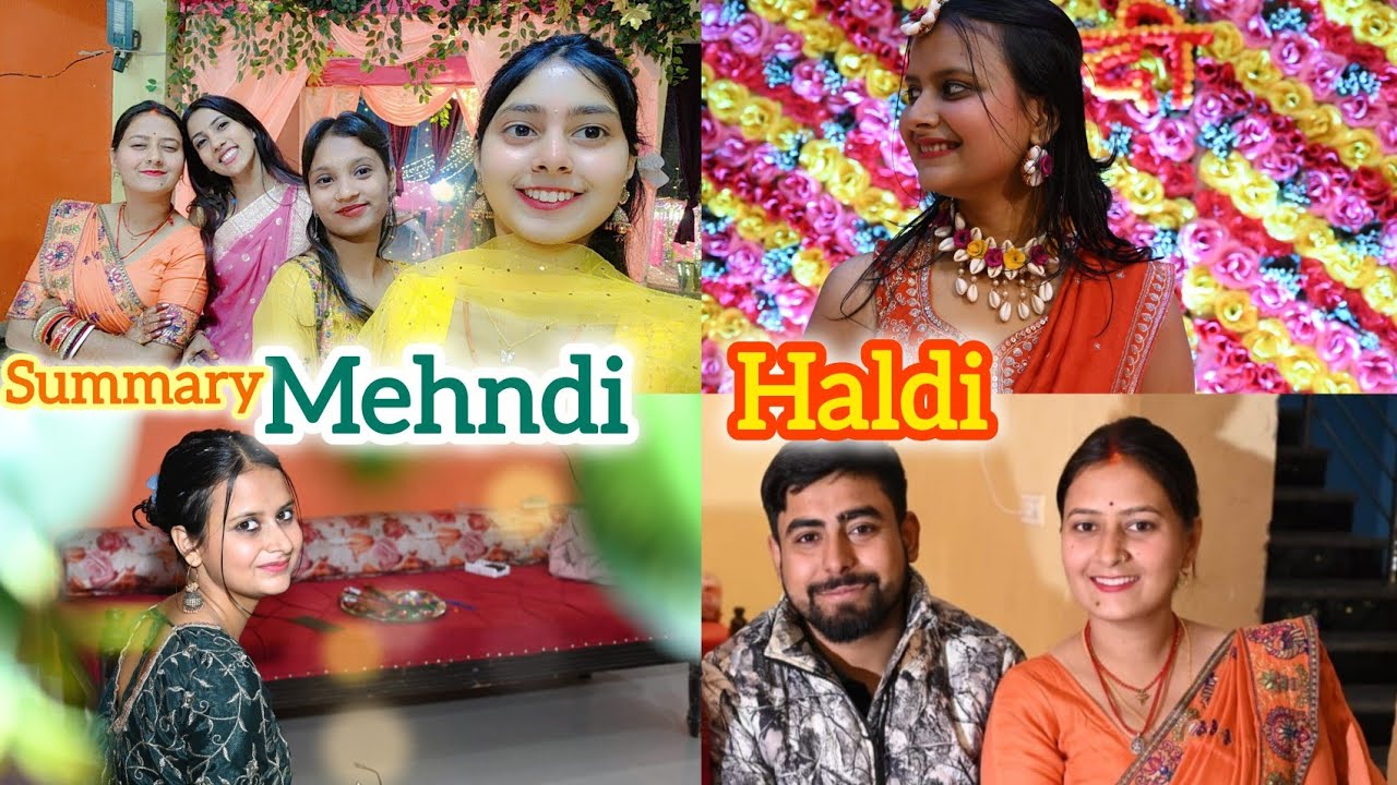 Vlog -141mehndi and haldi ✨ summary vlog  😱💕 #trending #dailyvideo 