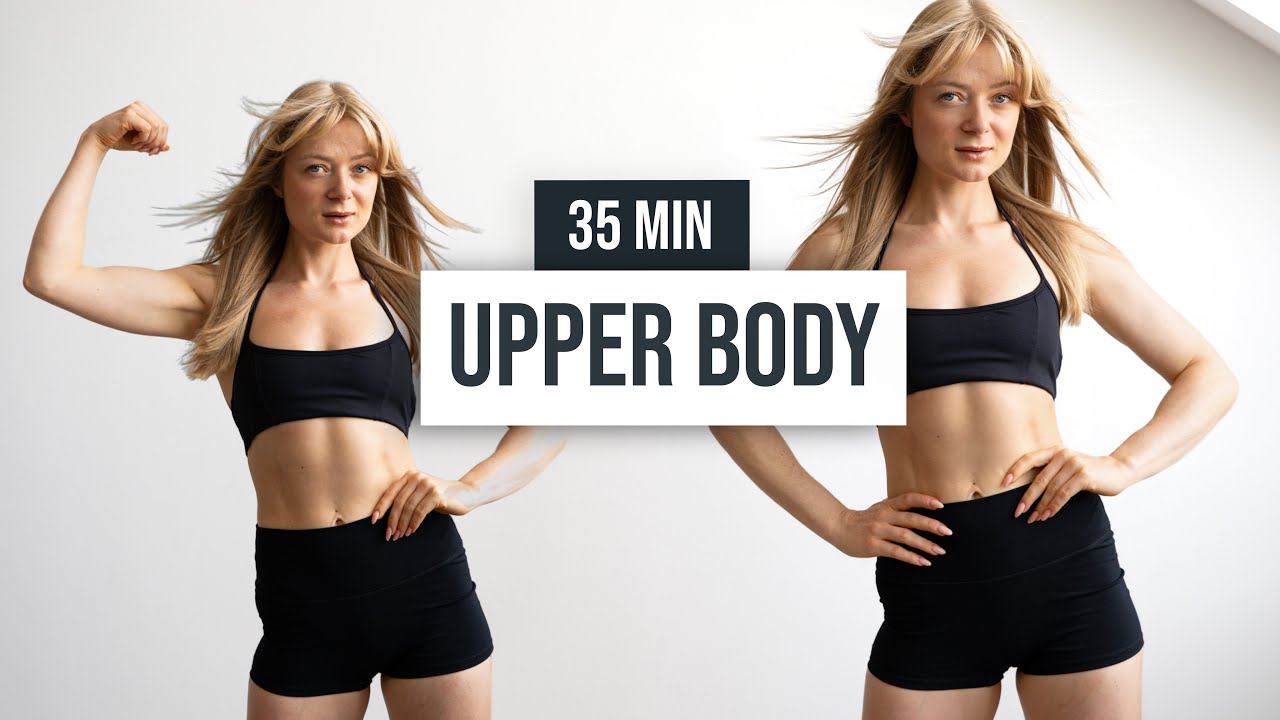 DAY 3: 35 MIN UPPER BODY BURN WORKOUT 🔥 No Equipment, Workout from Home