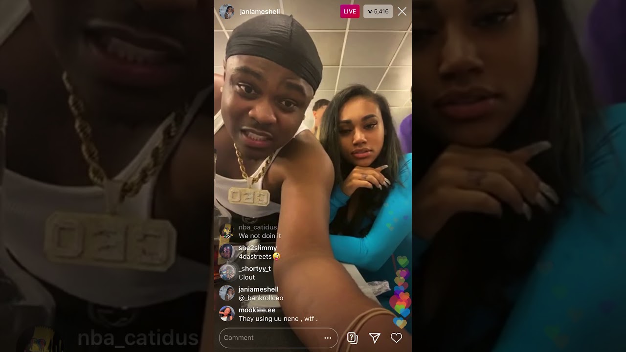 Jania and Ybn almighty jay on IG live