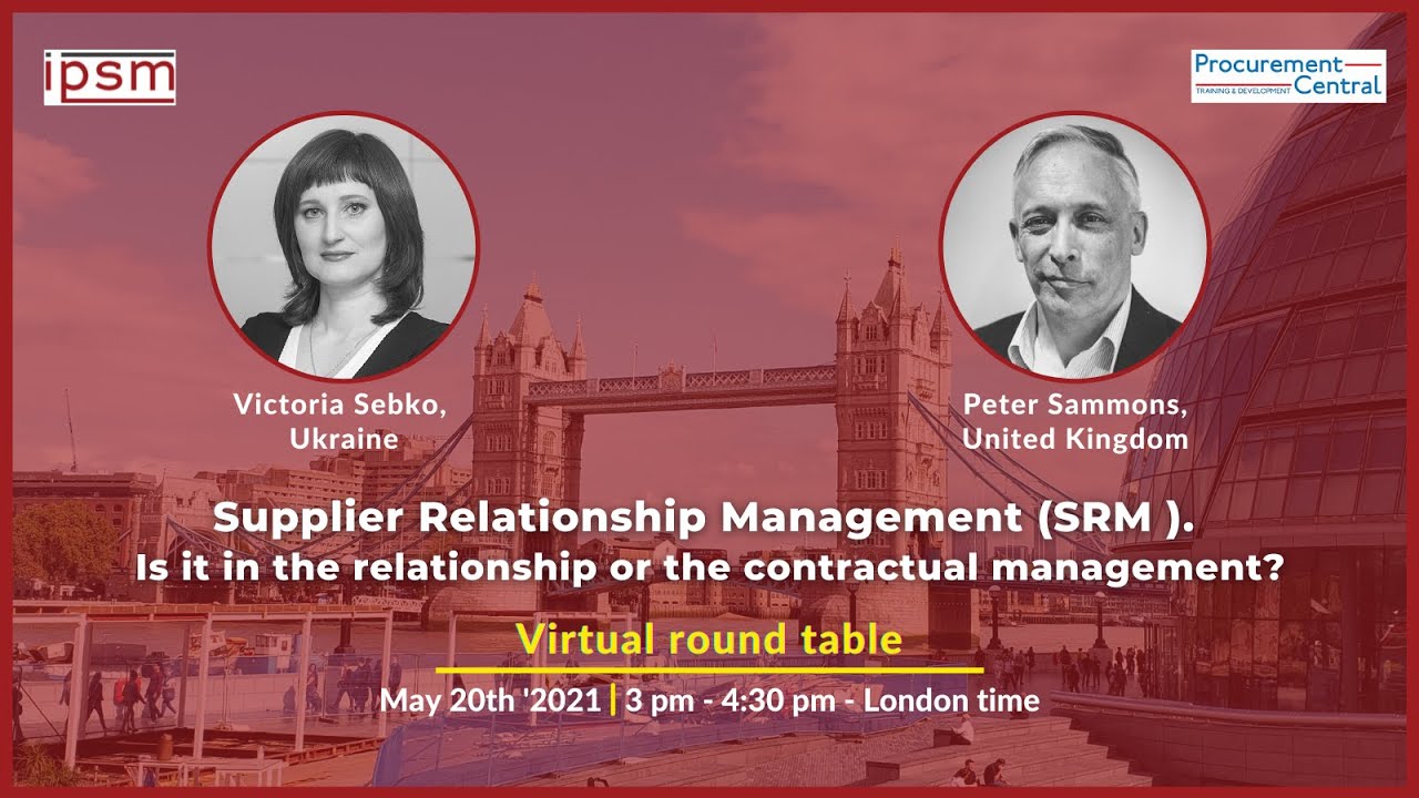 Supplier Relationship Management (SRM ). Is it in the relationship or the contractual management?