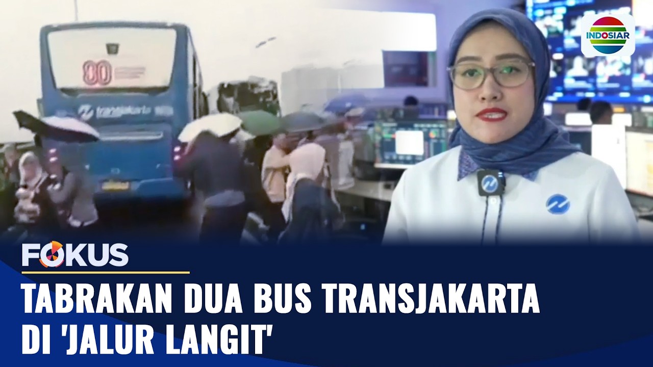 Tabrakan Dua Bus Transjakarta di 'Jalur Langit' | Fokus