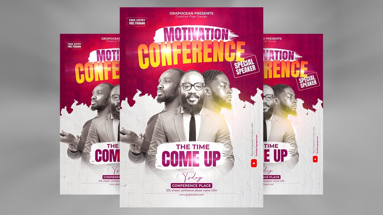 How to Design Corporate Event Flyer  | Adobe Photoshop Tutorial