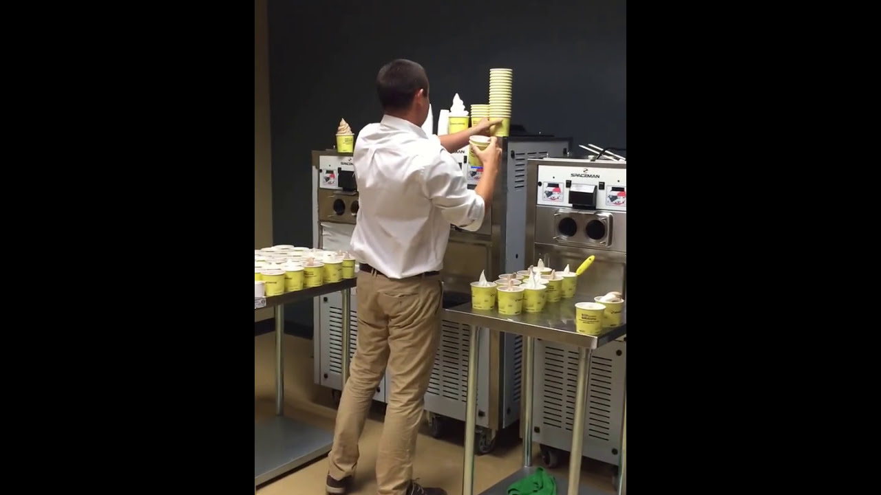 Spaceman 6378H Soft Serve Machine - Product Test with Tart and Nutella Frozen Yogurt - No Edits