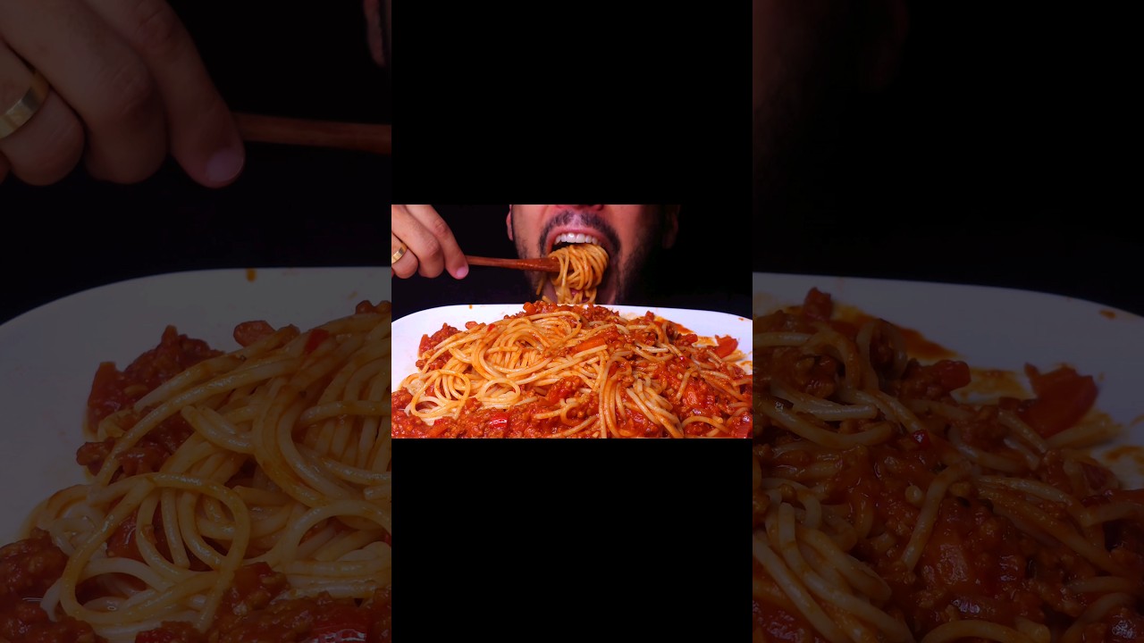 ASMR SPAGHETTI BOLOGNESE PASTA (EATING SOUNDS) MUKBANG