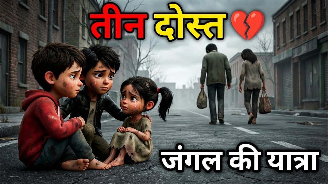 तीन मासूम दोस्त… लेकिन किस्मत अलग 😢