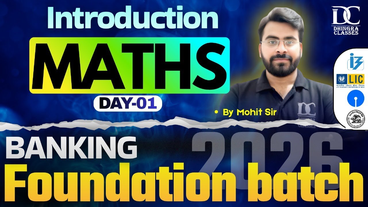 Mission 2026 New Online Foundation Batch Math's Demo Class-1 | By Mohit Sir |