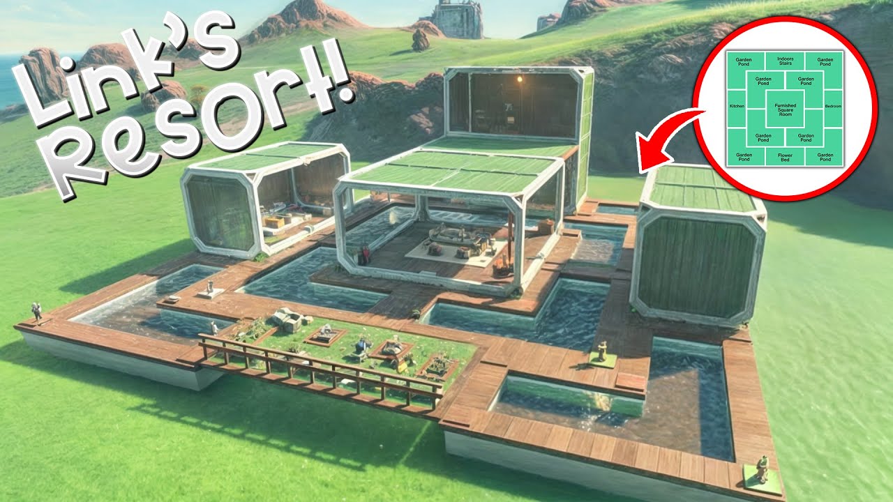 BUILDING A HOLIDAY RESORT In Legend of Zelda Tears of the Kingdom #TOTK #tearsofthekingdom