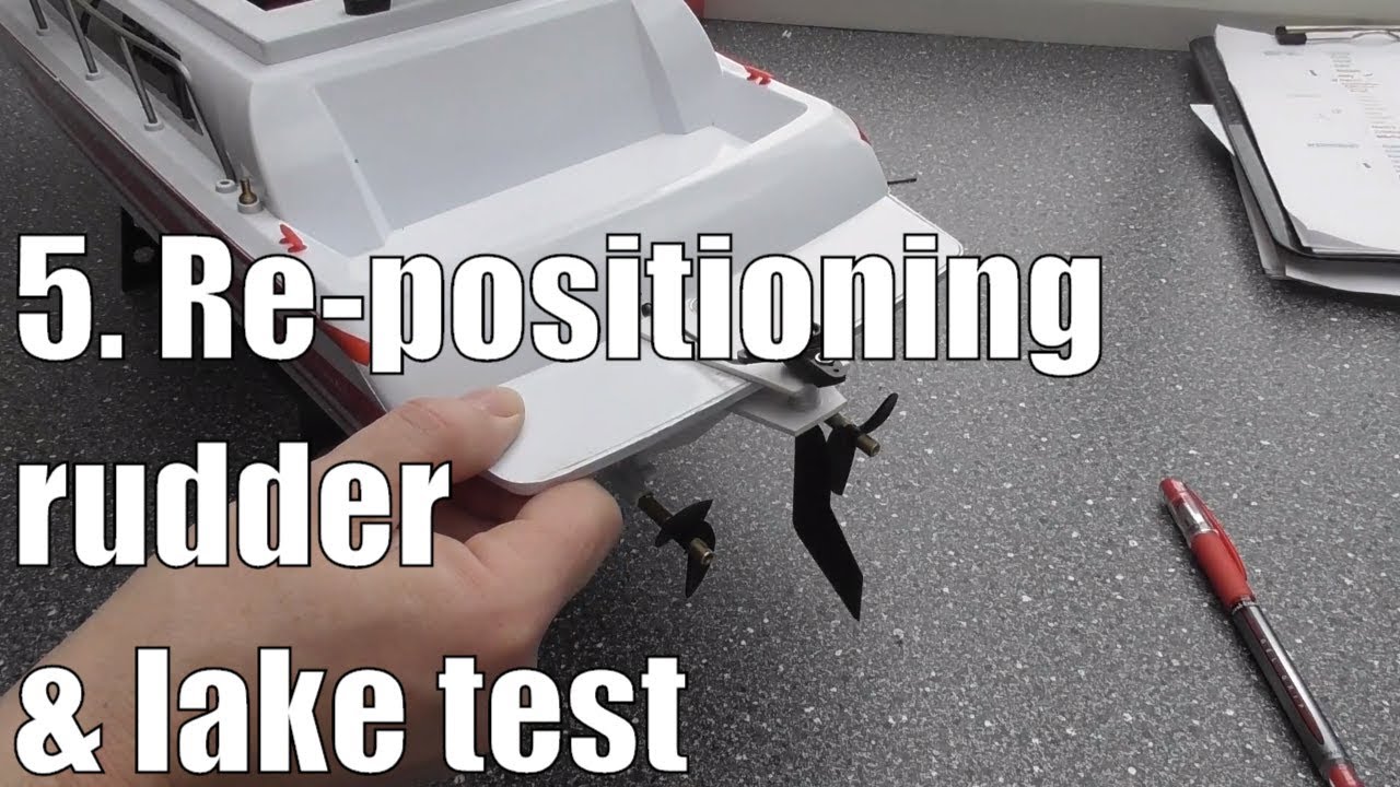 Upgrading Heng Long Atlantic Yacht 5: re-positioning rudder & testing