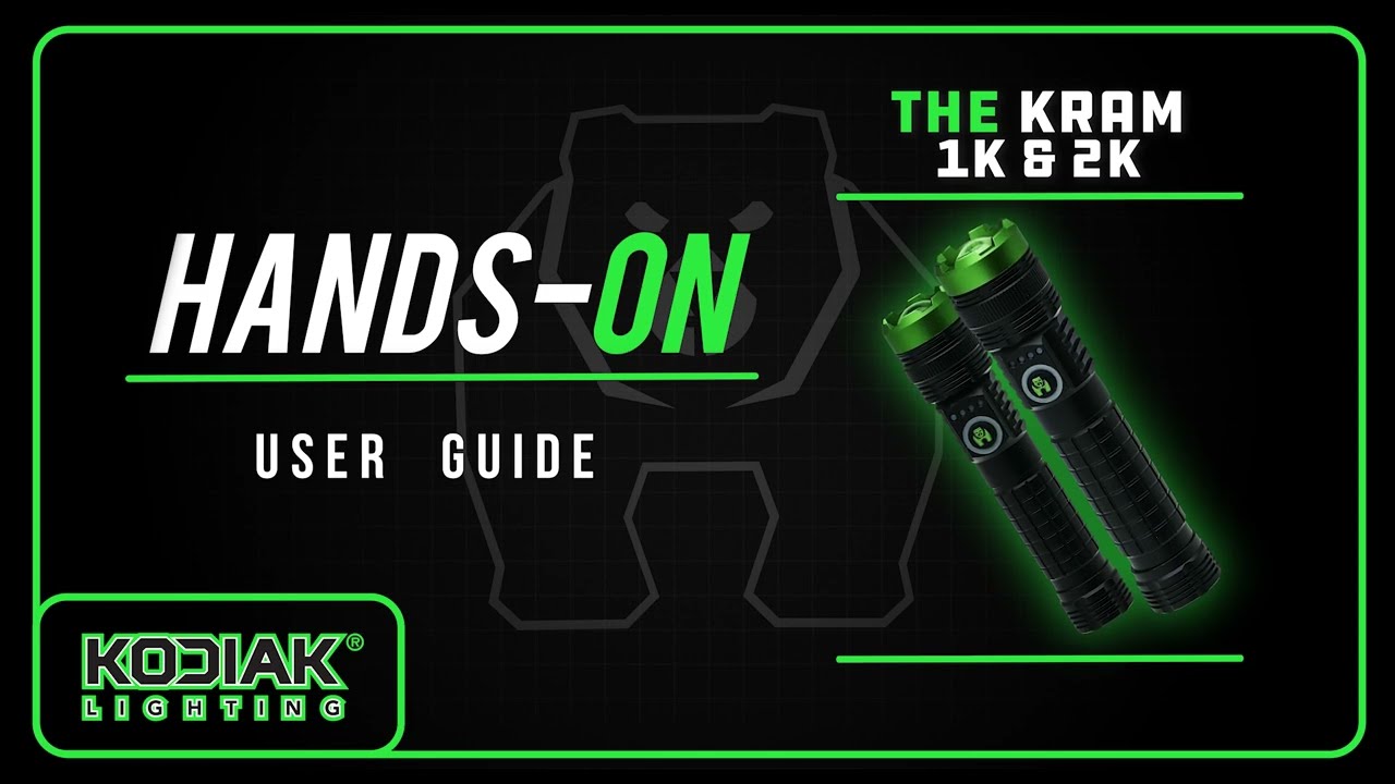 Kodiak&reg; Kram 2000 Lumen and 1100 Lumen Rechargeable Flashlight with Sheath How-to
