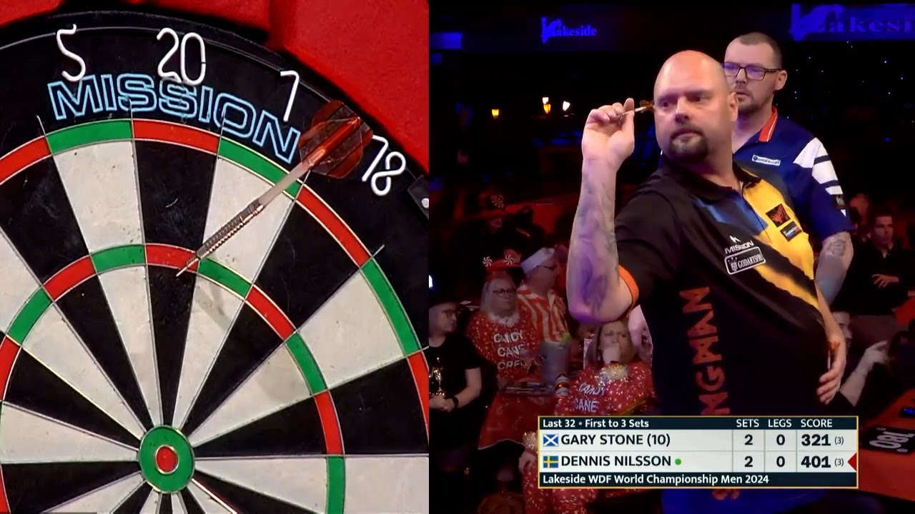 ПОЛНАЯ ИГРА 🎯 Гэри Стоун против Денниса Нильссона • Чемпионат мира по дартсу WDF 2024
