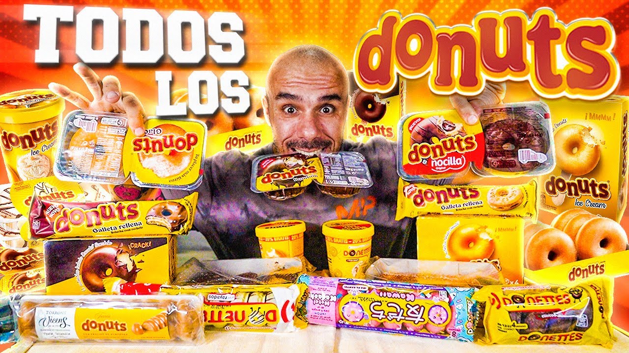 PROBANDO TODOS los PRODUCTOS de LA MARCA DONUTS 🍩 ¿ ALGUNO VALDRÁ LA PENA?