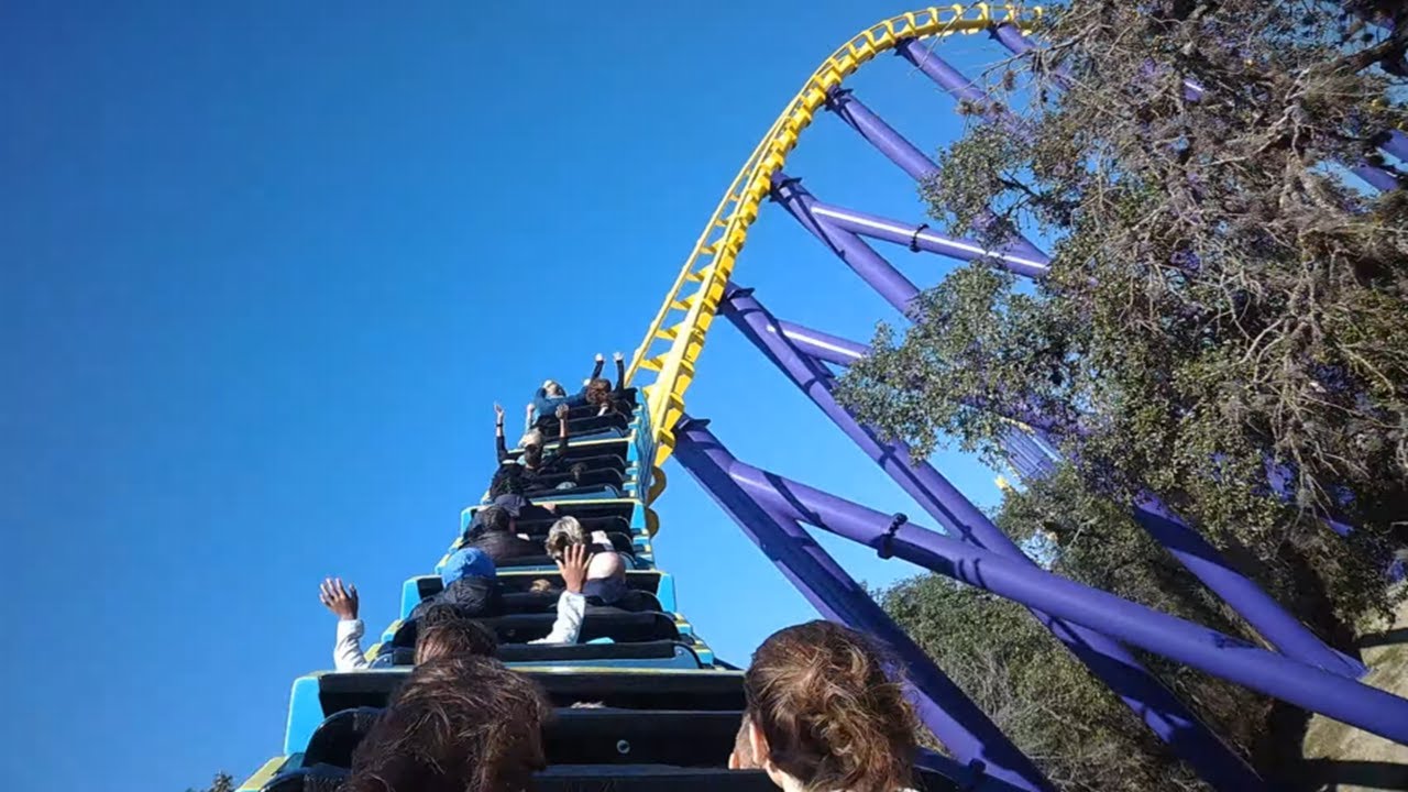 Steel Eel - SeaWorld San Antonio - Row 16 (4K HD POV) - February 2025