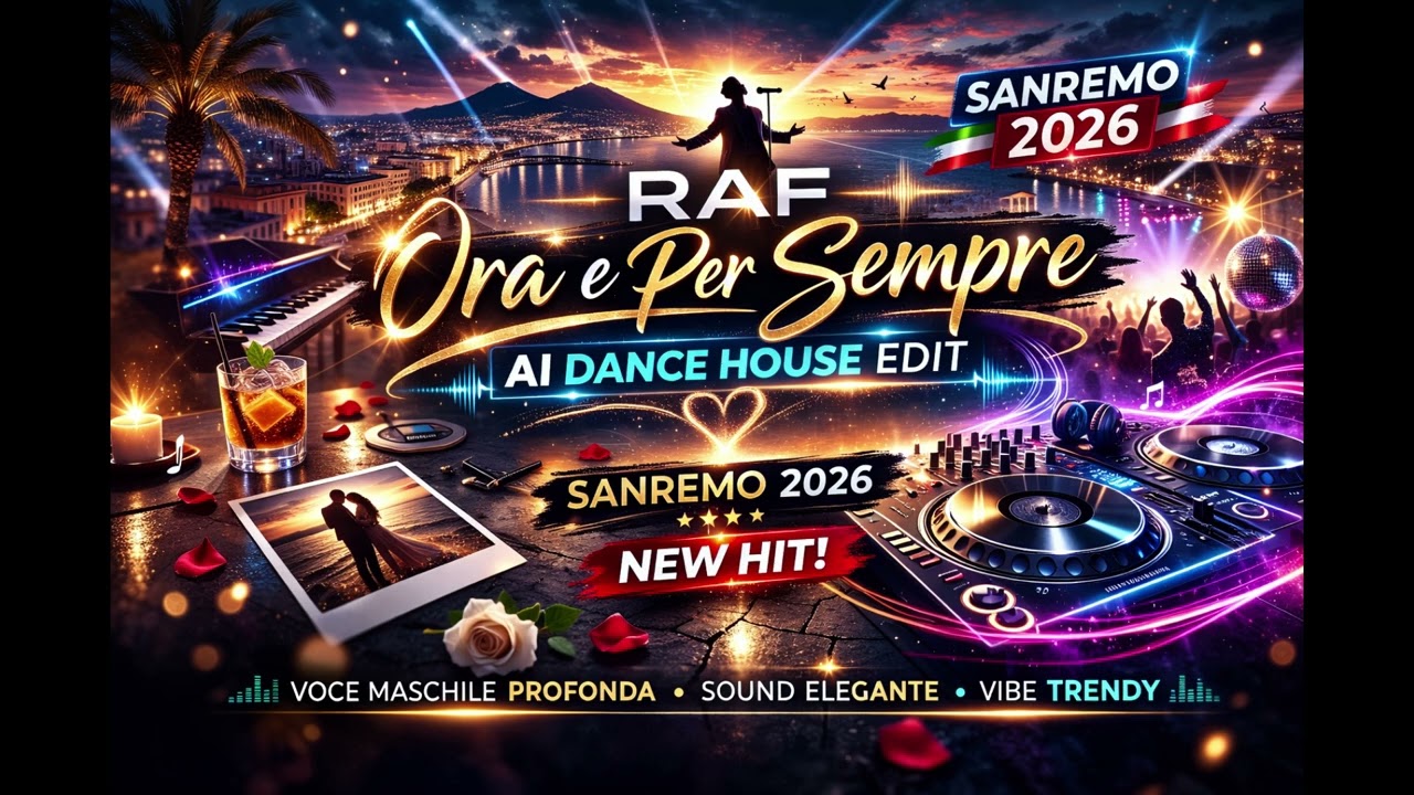 Raf – Ora e per sempre (AI Dance House Edit) | Sanremo 2026