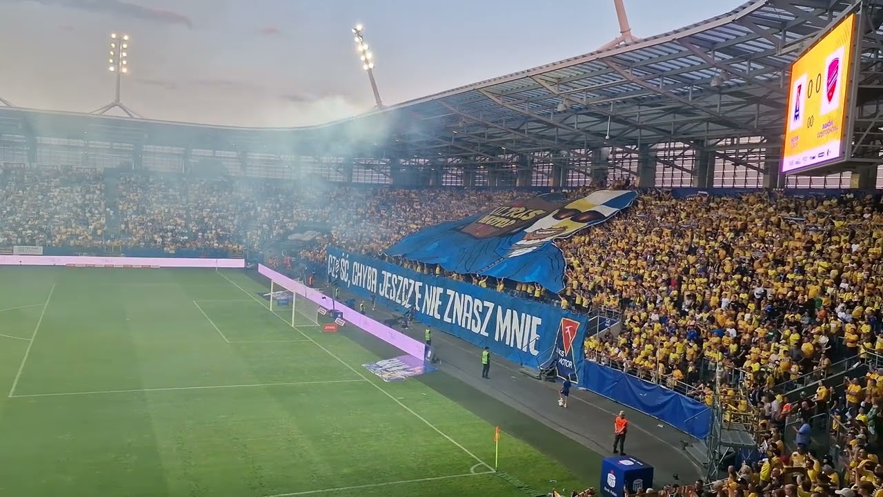 Motor  Lublin - Raków Częstochowa. Nowy hymn.
