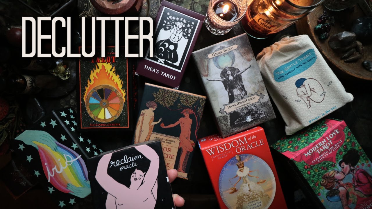 Ok Let's Do Some Real Decluttering! // VIDEO 10 // Tarot Collection and Declutter // Random Decks