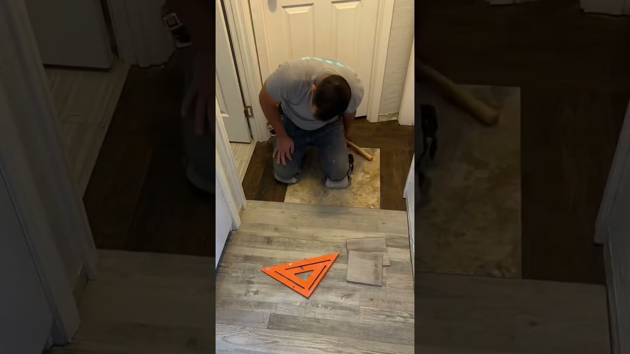 Instalaci&oacute;n de piso de vinyl flotante en un pasillo #obftile