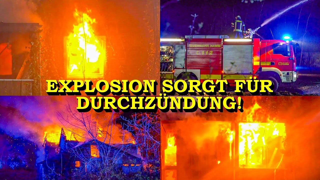 +++ EXPLOSION SORGT FÜR DURCHZÜNDUNG (LIVE) +++ LOST PLACE LICHTERLOH IN VOLLBRAND | FEUERWEHR