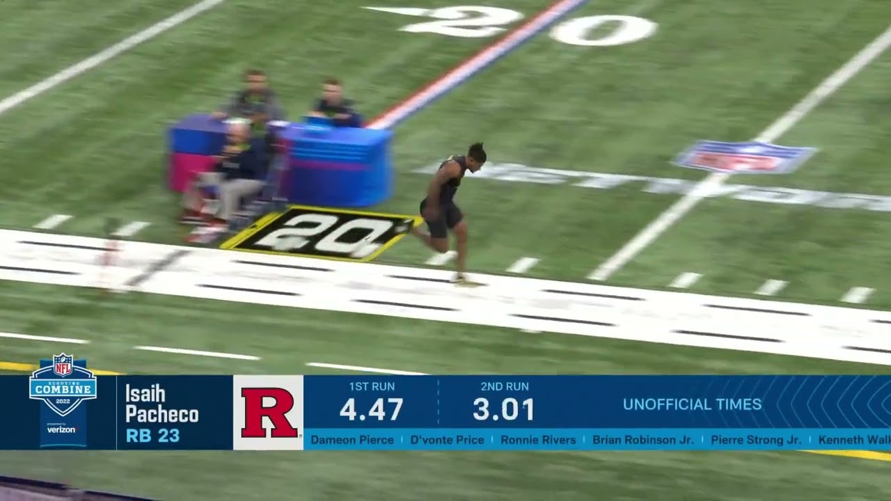 Isiah Pacheco Runs a 4.37 (Official) 40 at the 2022 NFL Combine