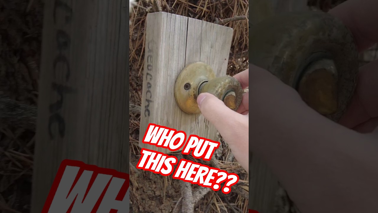 I FOUND A DOOR KNOB HANGING IN A TREE?? #geocaching #geocache