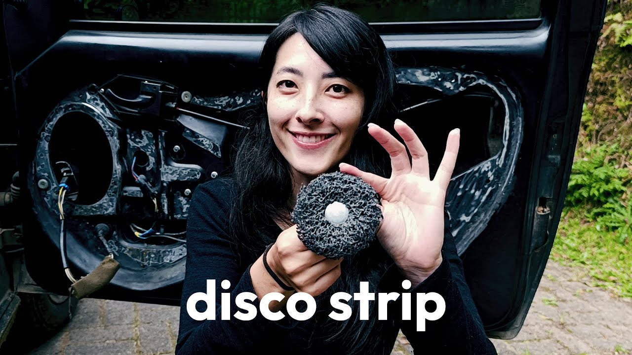 Removendo tinta do carro com Disco Strip