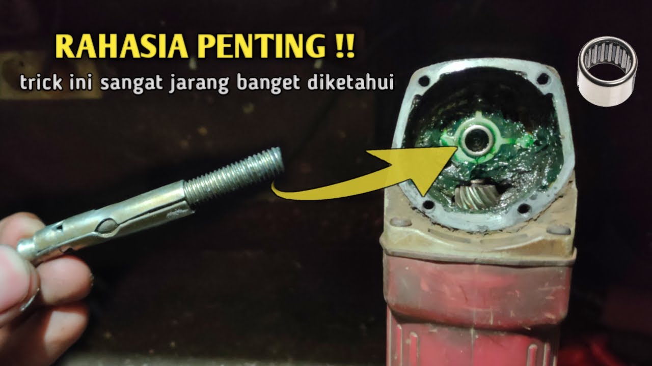 CARA MELEPAS BEARING BAMBU YANG RUSAK PADA MESIN GERINDA || pasti banyak yang tidak tau cara ini !