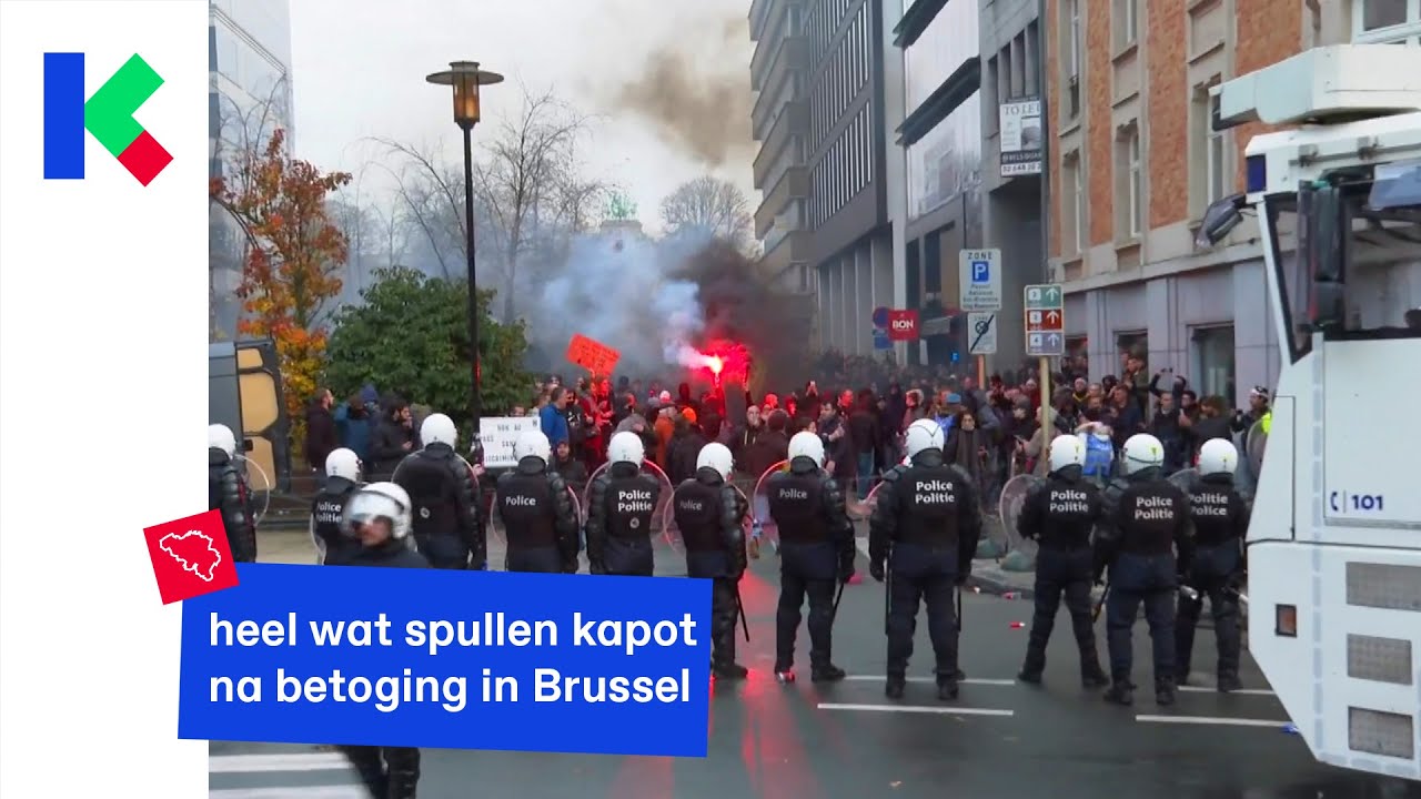 betoging in Brussel loopt uit de hand: 