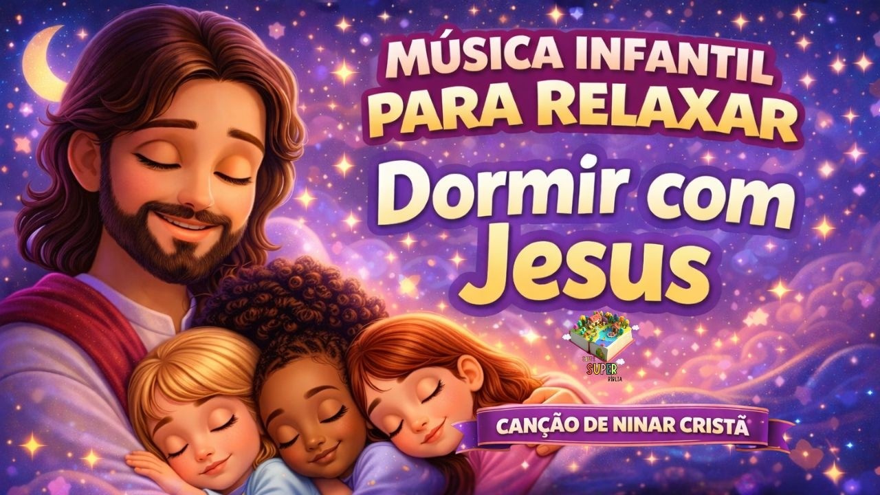 Música Infantil para Dormir com Jesus 🌙✨ Canção de Ninar Cristã para Relaxar e Descansar em Paz