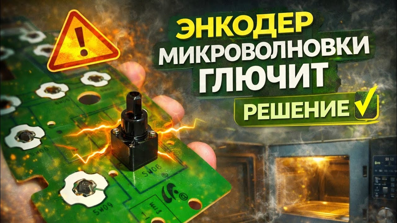 Неразборный энкодер СВЧ печи глючит,решение  #ремонтэнкодера #ремонтмикроволновки #ElectroMANBelarus