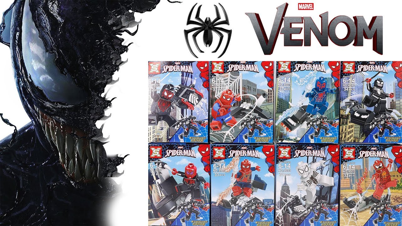 Unoffical LEGO SPIDER MAN MINIFIGURES 8 IN 1 TO VENOM SX4003  Unofficial lego lego videos