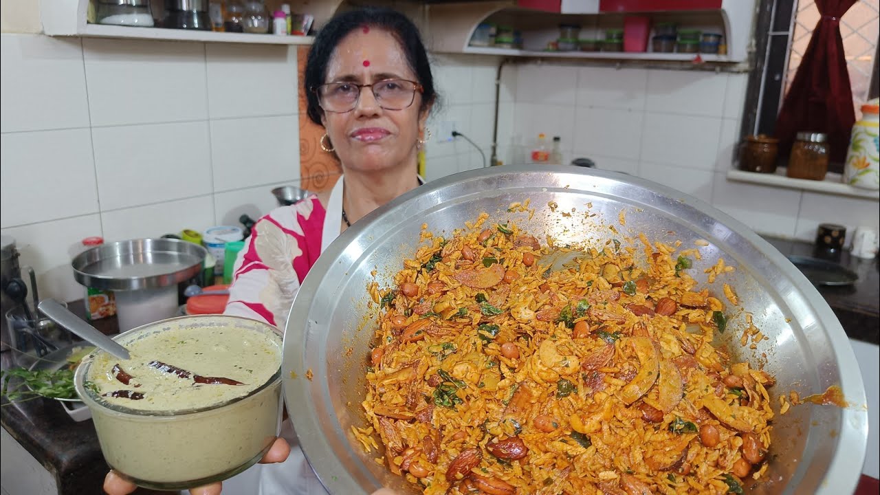 🔴Panchratan Dry Fruit Chewda/Poha Namkeen , Coconut Chutney Recipe by Meal Palace