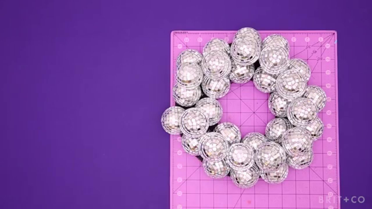 How to Make a Disco Ball Wreath