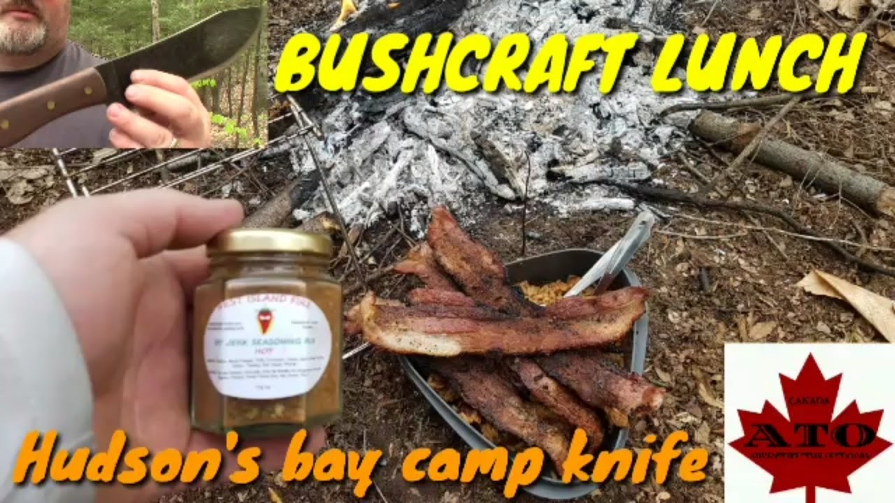 Bushcraft lunch and Hudson's Bay camp knife