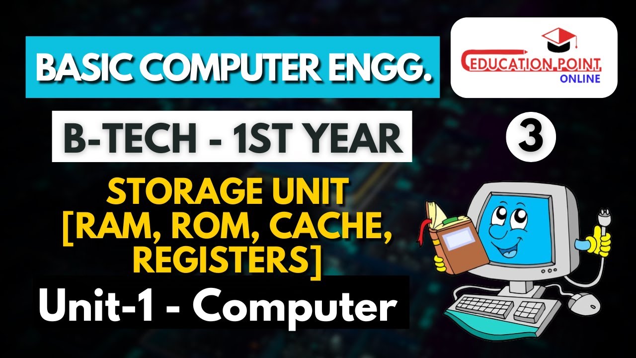 Storage Unit (RAM, ROM, Cache, Registers) | Basic Computer Engineering RGPV B.Tech 1st Year