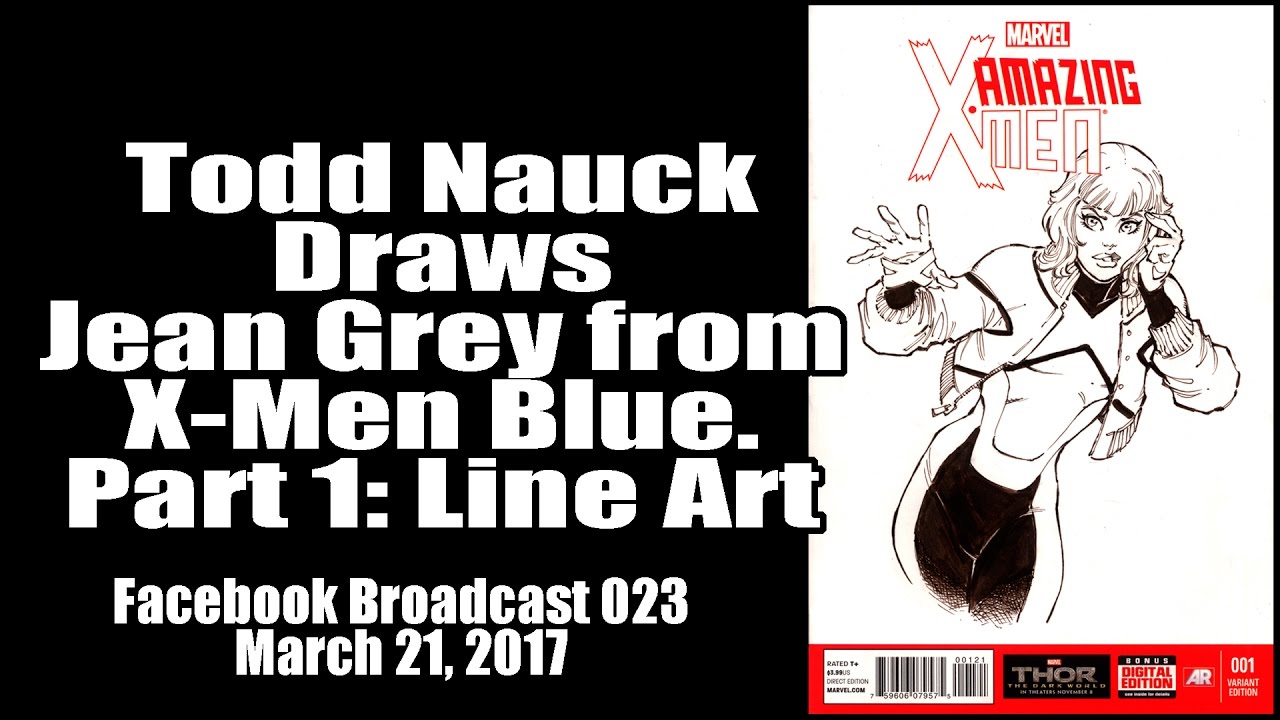 Todd Nauck Draws Jean Grey, X-Men Blue. Facebook broadcast Part 1.