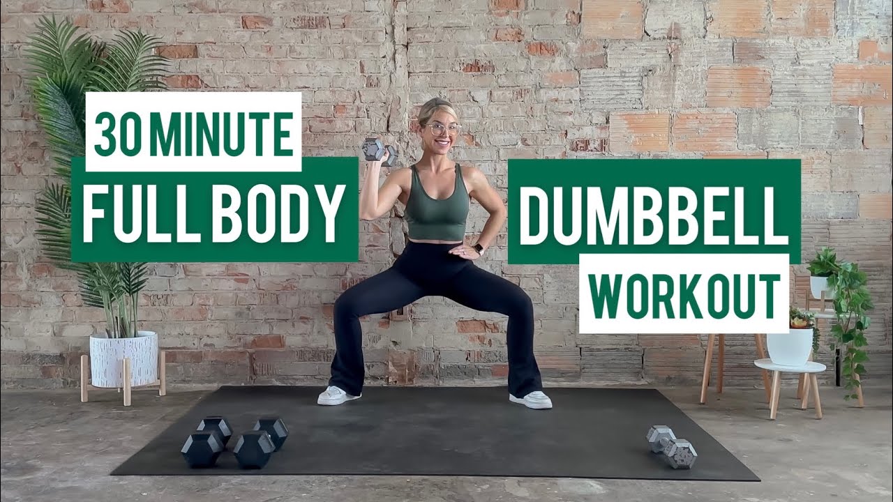 30 Minute Dumbbell Only Full Body Workout | Strength Cardio Endurance | Giant Sets | Low Impact